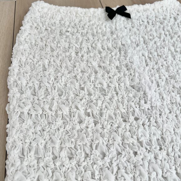 Halden London White Venus Luxury Stretch Bubble Maxi Skirt Size M / Pastel Goth - Picture 10 of 15